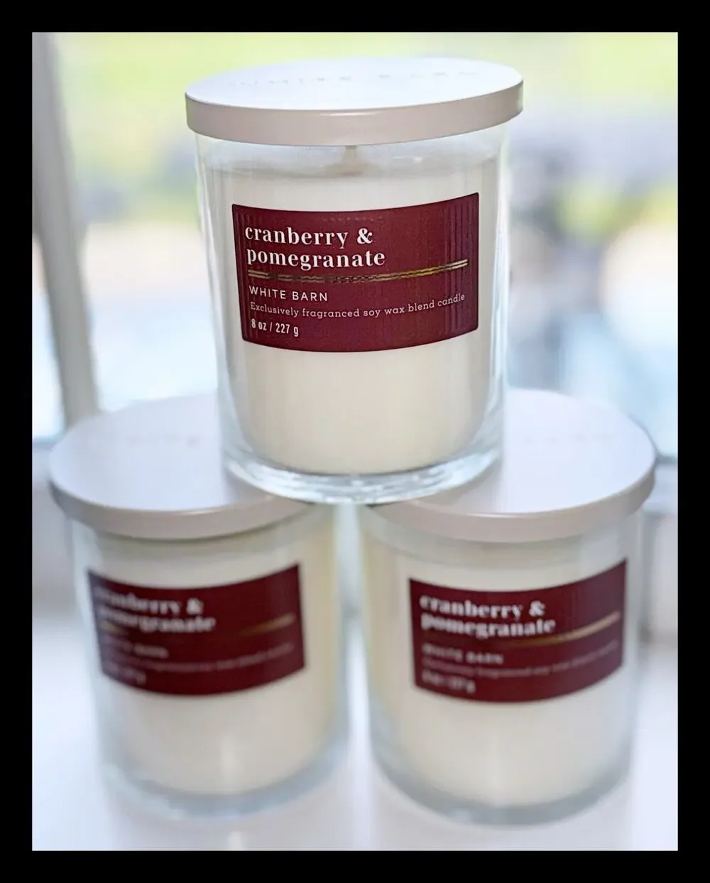 Lot of 3 Bath & Body Works Cranberry & Pomegranate Single Wick Candle